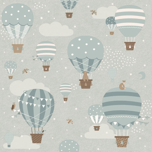 ESTAhome behang luchtballonnen blauw - 53 cm x 10.05 m - 131345