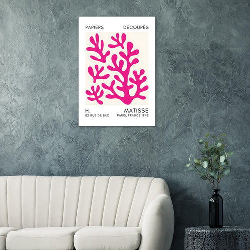 Artfulprints  Matisse – Coral shadows pink   poster 30x40 cm