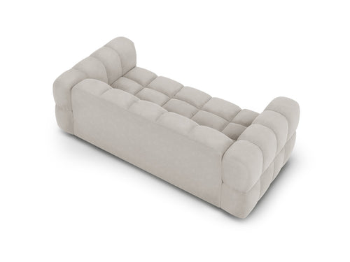 Cosmopolitan Design Bank Sky 3-zits, flueel, lichtbeige - 102x214x70cm
