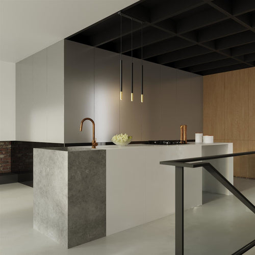 Sollux hanglamp Mozaica - 1 lichts - 8  x 100   cm - zwart goud - vtwonen shop