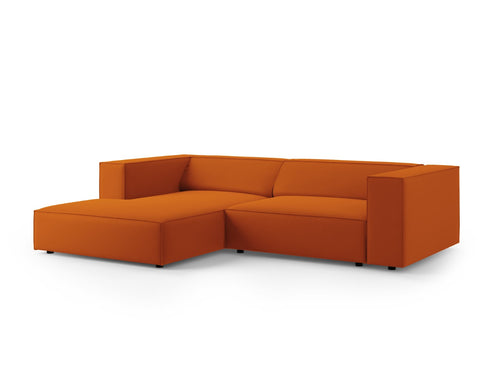 Cosmopolitan Design linker hoekbank Arendal 3-zits, flueel, terracotta - 166x224x70cm