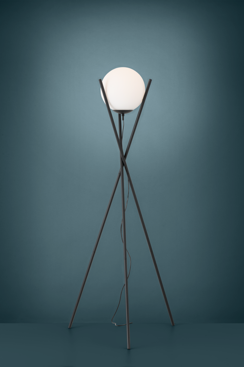 EGLO vloerlamp Salvezinas - e27 - 150 cm - zwart/wit - vtwonen shop