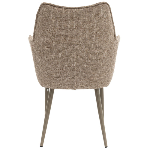 DÉJA Living Eetkamerstoel Zayn - Taupe/Taupe - Zithoogte 47cm - Set van 2 - vtwonen shop