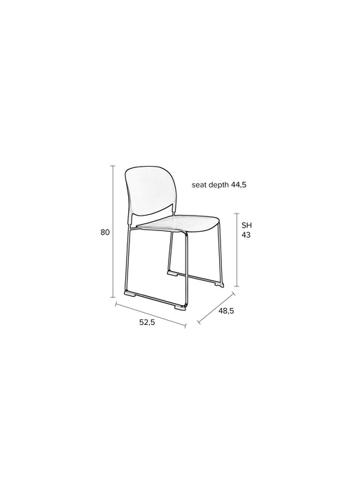 Housecraft Living Stacks Stapelbare Stoelen/ Eetkamerstoelen Okergeel - Set van 4 - vtwonen shop