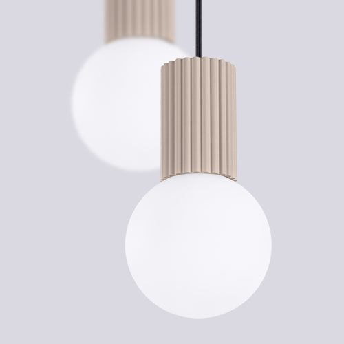Sollux Lighting Hanglamp HALO 2P taupe - 15x15x120cm