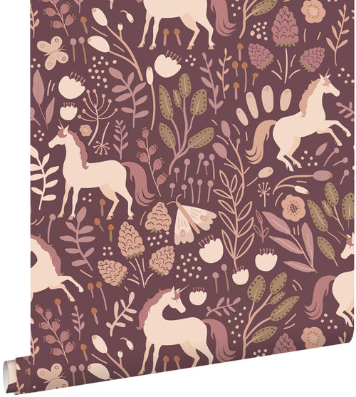ESTAhome behang unicorns paars - 50 x 900 cm - 131925