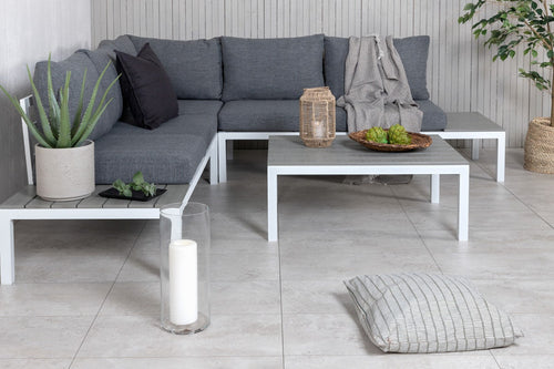 Nest outdoor Axel 2 delige tuin loungeset grijs - met zitkussens - vtwonen shop