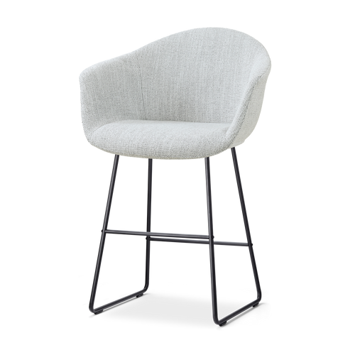 Nolon Nino-Otis barkruk grijs melange - zwart onderstel - 65 cm - vtwonen shop