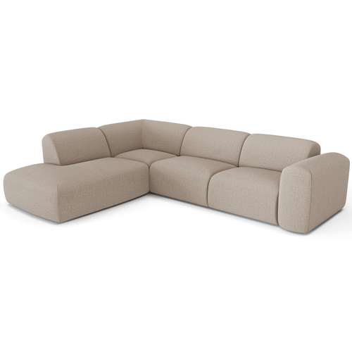 Sia Home - Hoekbanken links MYRA - Geweven stof - Beige - 269cm - vtwonen shop