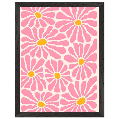 Artfulprints Poster met Lijst Matisse - Pink flowers   - 30x40 cm - Roze