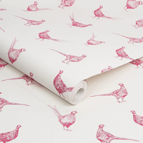 Joules Vliesbehang - Flirty Pheasants Truly Pink - 10mx52cm