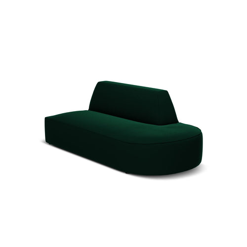 Cosmopolitan Design - Rechte modulaire bank Siena 2-zits, flueel flessengroen - 93x181x69cm