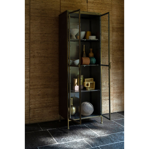 Dutchbone Gertlush Opbergkast/ Vitrinekast Metaal Goud - vtwonen shop