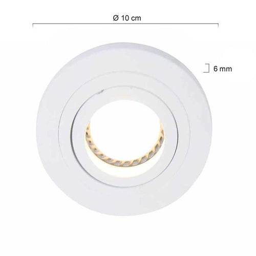 Steinhauer Pélite Inbouwspot - Ø10cm - GU10 - Wit