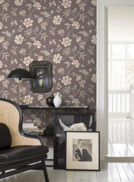 Borastapeter behang bloemen bruin - 53 cm x 10.05 m - 660412 - vtwonen shop