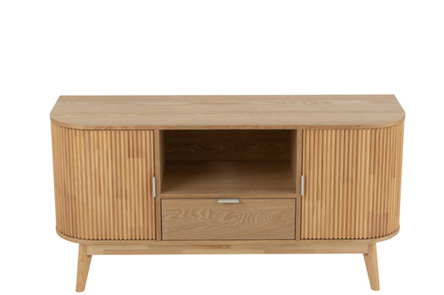 J-Line kast Rond - dennenhout - naturel - small