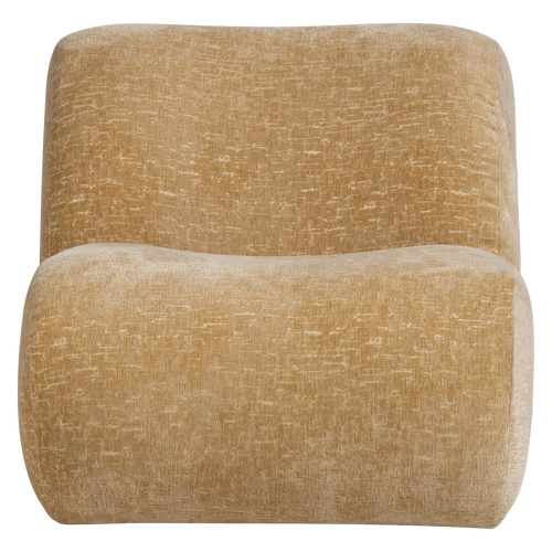 WOOOD fauteuil craquelé Nomu - Velvet - Lichtgeel - 74x76x92