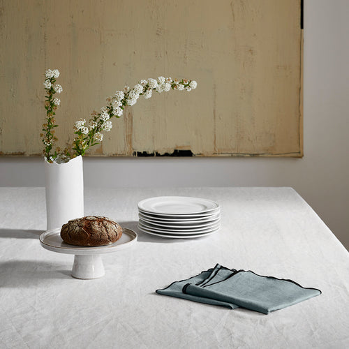 Madura tafelkleed Carlina - wit/zwart - 170x320cm