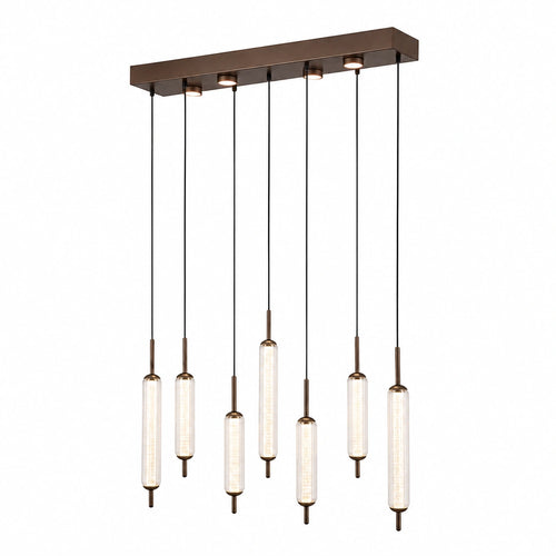 Searchlight hanglamp Cattail - 11 lichts - 85  x 150   cm - brons transparant