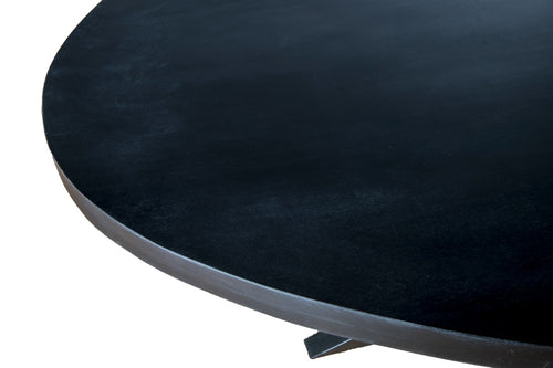 Livingfurn eetkamertafel Ovaal - mangohout - 210 cm - zwart