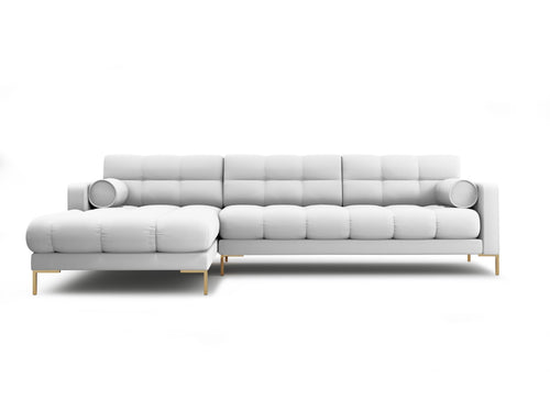 Cosmopolitan Design linker hoekbank Bali 5-zits, structurele stof, lichtgrijs - 185x293x75cm