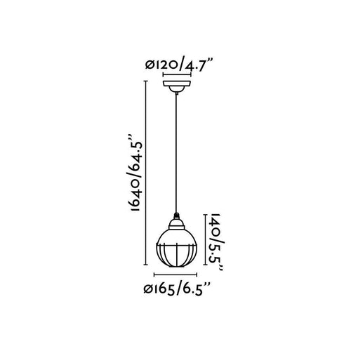 Faro Claire - 1 Light Dome Ceiling Hanglamp Groen, E27