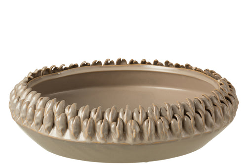 J-Line schaal Ibiza - keramiek - grijs - large - Ø 36.5 cm - vtwonen shop