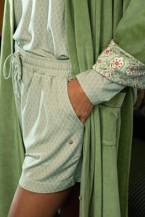 Pip Studio - Naomi Kimono Dames - Velvet - Groen - XL - vtwonen shop