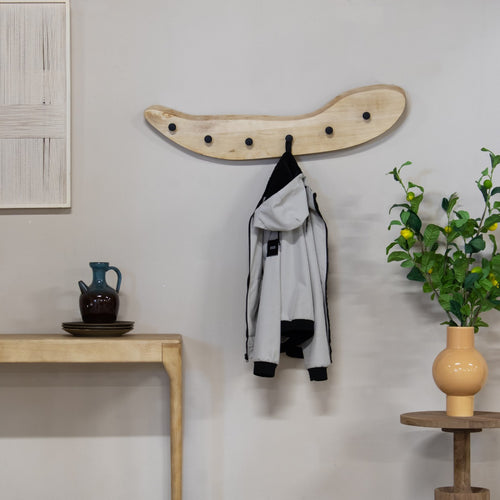 Giga Meubel Kapstok Mirthe - Naturel - Mangohout - 100cm - vtwonen shop