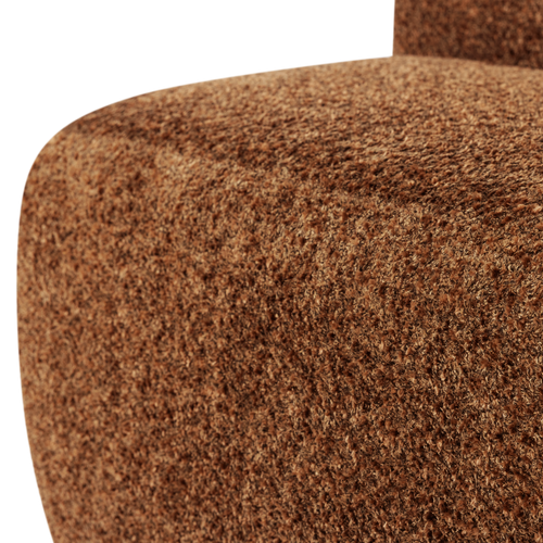 WOOOD eetbank 84 cm rugleuning Mojo Base - Wollig - Roestbruin - 83x84x76