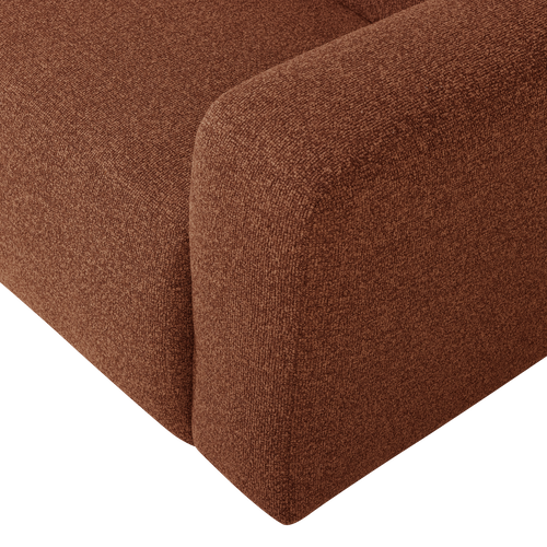 WOOOD 2-zits bank arm rechts Mojo Base - Bouclé - Roestbruin - 74x185x97