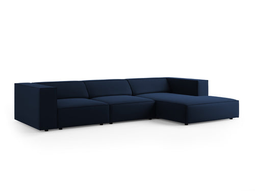 Cosmopolitan Design rechter hoekbank Arendal 4-zits, flueel, koningsblauw - 166x284x70cm