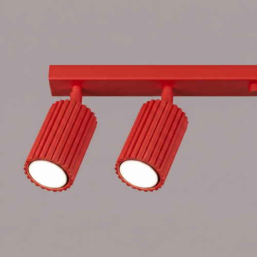 Sollux Lighting Plafondlamp KARBON 6L rood - 117x6,5x16,5cm