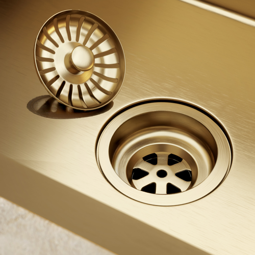 LOMAZOO Spoelbak Keuken Goud Suprex - 66 x 36 cm - RVS