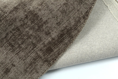 J-Line tapijt Rond Handgemaakt - polyester - grijs