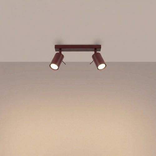 Sollux Lighting Plafondlamp RING 2 bordeaux - 30x6x16cm