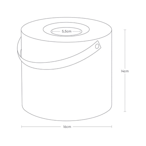 Yamazaki Tissuebox Rond met Handvat - Tower - Zwart