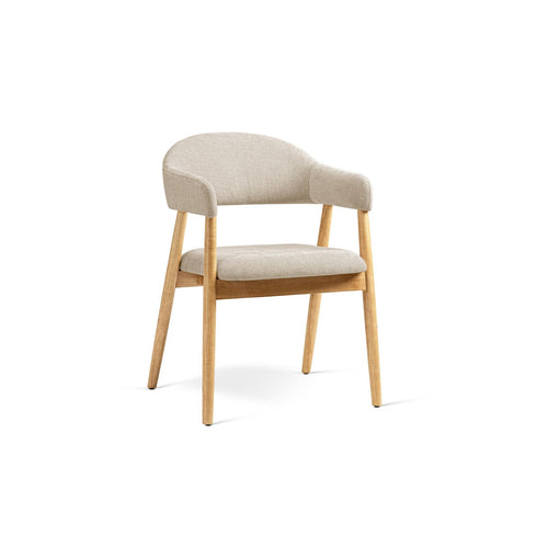 Set van 2 stoelen Adra chenille beige - 59x56x77cm