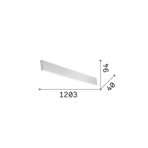 Ideal Lux STEEL Geïntegreerde LED-wandlamp zwart 3550lm 3000K dimbaar