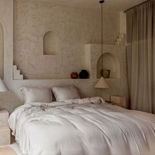 Coco & Cici - Tencel Twill Dekbedovertrek 220 x 260 cm - 2 Persoons Beddengoed - Beige - Lyocell - Ritssluiting & Extra Zacht - 2 Kussenslopen (60x70) - vtwonen shop