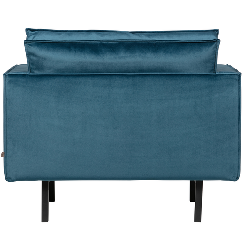 BePureHome fauteuil Rodeo - Velvet - Blauw - 85x105x86 - vtwonen shop