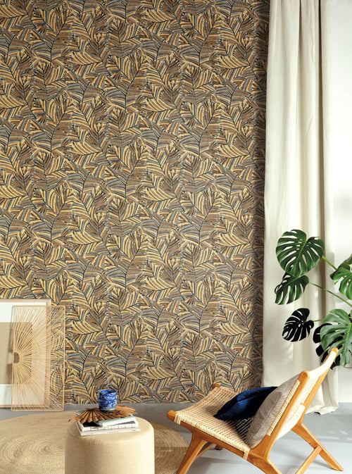 Masureel behang bladeren geel - 53 cm x 10.05 m - 632058 - vtwonen shop