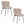 Housecraft Living Maryan Eetkamerstoelen Off White/ Gebroken wit - Set van 2