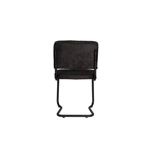 Zuiver Ridge Kink Eetkamerstoelen Soft Zwart - Set van 2 - vtwonen shop