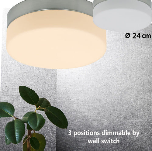 Steinhauer plafondlamp ceiling - 1 lichts - 24x 7 cm - mat chroom