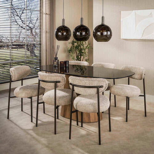 Giga Living Hanglamp Sfera Tricolore - Bruin Metaal - 115x30x150cm