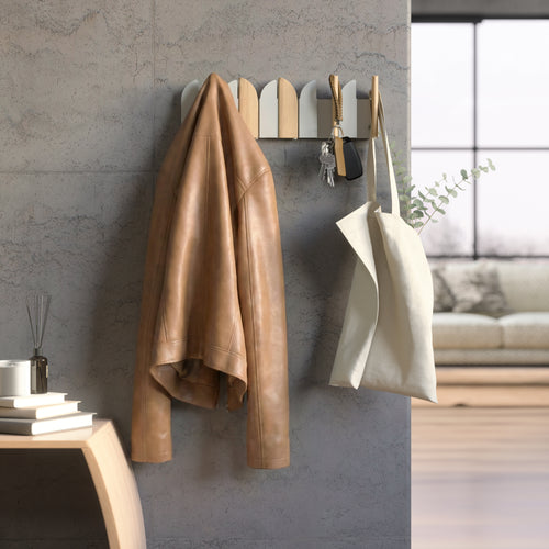 Umbra wandhaak Saloon - 43 x 2 x 14 cm - naturel/zand