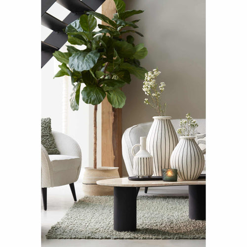 Light & Living vaas Diphu - wit - Ø23.5cm - vtwonen shop