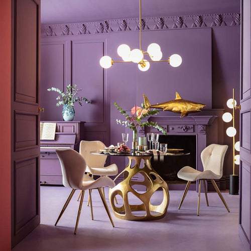 Kare Design Eettafel Volcano Ø120cm goud