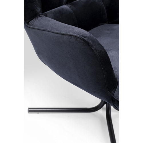 Kare Design Draaifauteuil Oscar fluweel zwart - vtwonen shop